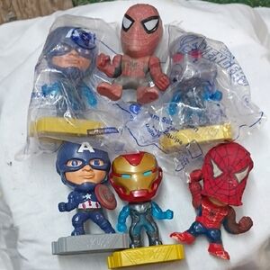 Marvel Superhero Action Figures - Red, Blue, Gold